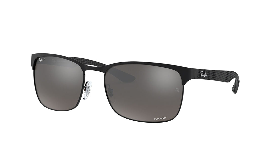 Sunglasses Rayban 8319CH (Polarized) Black, Grey, Large, Mens, Metal, Polarized, Prescription, Rayban, Rectangle, Sunglasses