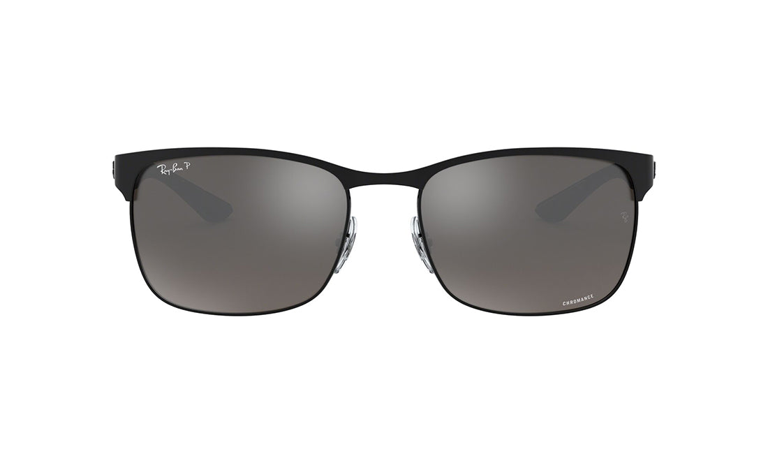 Sunglasses Rayban 8319CH (Polarized) Black, Grey, Large, Mens, Metal, Polarized, Prescription, Rayban, Rectangle, Sunglasses