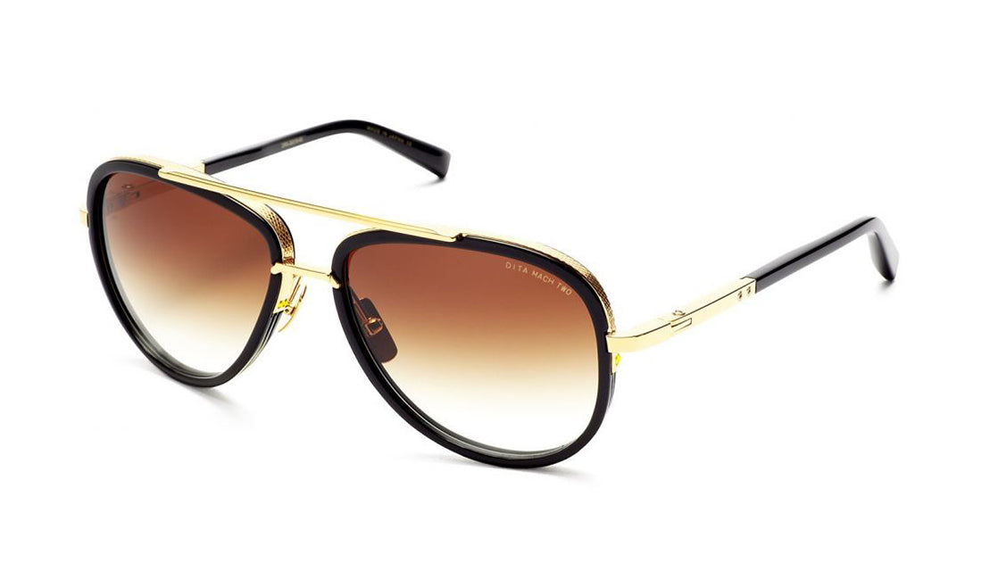 Sunglasses DITA Mach-Two Aviator, Black, Dita, Large, Mens, Non-Polarized, Non-Prescription, Sunglasses, Titanium